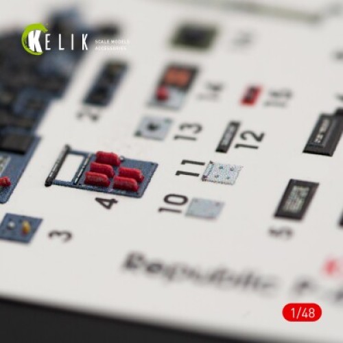 Декалі P-47M "Thunderbolt" 3D декаль інтер'єр для комплекту Tamiya 1:48 KELIK K48014