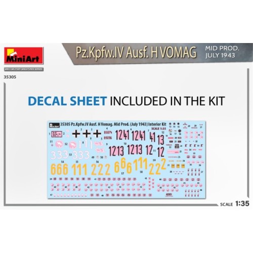 Бронетехника и артиллерия Немецкий танк Pz.Kpfw.IV Ausf. H Vomag. середины серийного производства Июль 1943 г. с интерьером