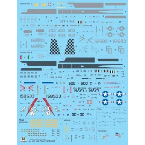 Збірна модель літака Збірна модель 1:72 Літак A-6E Intruder Italeri 1392 1:72
