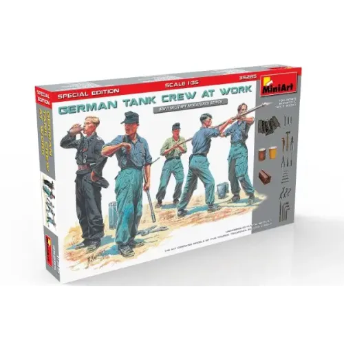 Фігури та мініатюри Збірна модель 1:35 Фігури німецький танковий екіпаж за роботою. спеціальне видання Miniart 35285