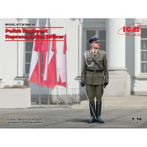 Фигуры и миниатюры Сборная модель 1:16 Фигура Офицер представительского полка Войска Польского ICM 16010