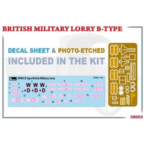 Авто-мото Збірна модель 1:35 Британська військова вантажівка B-Type MiniArt 39003