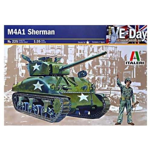 Бронетехніка та артилерія Збірна модель 1:35 Танк M4-A1 Sherman Italeri 0225