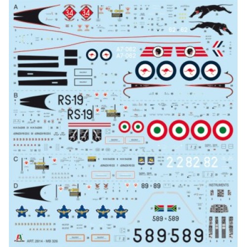 Сборная модель самолета Cборная модель 1:48 Самолет Macchi MB-326 Италери 2814 1:48