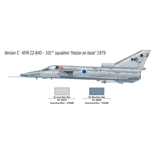 Сборная модель самолета Сборная модель 1:72 Самолет Kfir C.2 Италери 1408 1:72