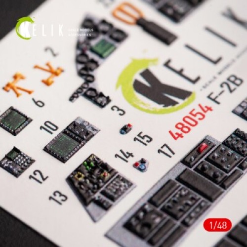 Декалі JASDF F-2B 3D декаль інтер'єр для комплекту Hasegawa 1:48 KELIK K48054