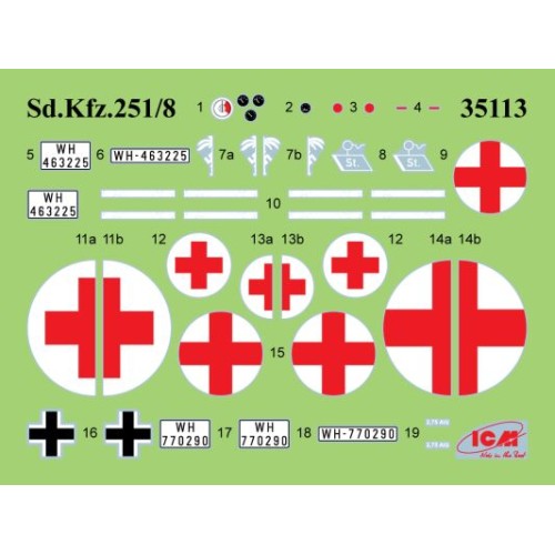 Бронетехника и артиллерия Sd.Kfz.251/8 Ausf.A "Krankenpanzerwagen" Немецкий санитарный автомобиль Второй мировой войны
