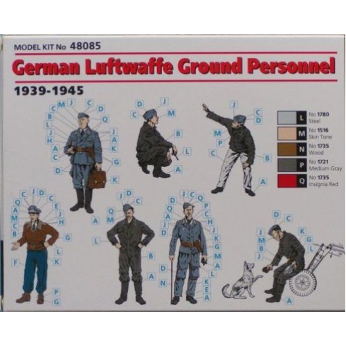 Фигуры и миниатюры Сборная модель 1:48 Фигуры Немецкий наземный персонал Люфтваффе (1939–1945) ICM 48085