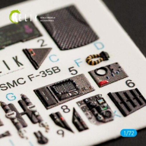 Декали F-35B 3D декаль интерьер для комплекта Academy 1:72 КЕЛИК K72037