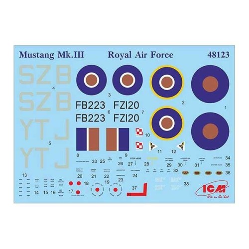 Сборная модель самолета Mustang Mk.III 1:48