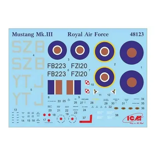 Сборная модель самолета Mustang Mk.III 1:48