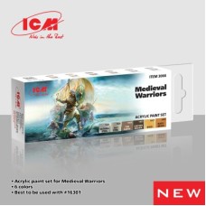 Набір акрилових фарб «Середньовічні воїни» ICM 3066