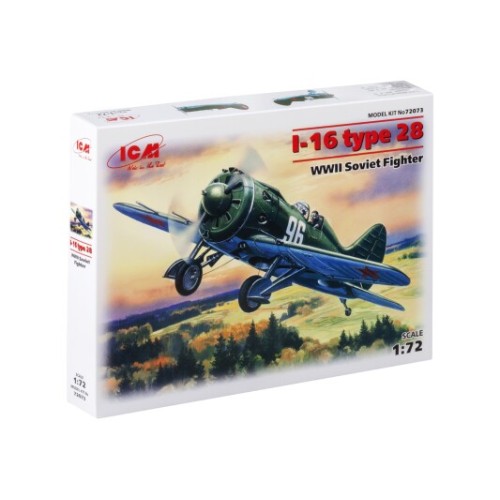 Збірна модель літака Збірна модель 1:72 Винищувач І-16 тип 28 ICM 72073 1:72