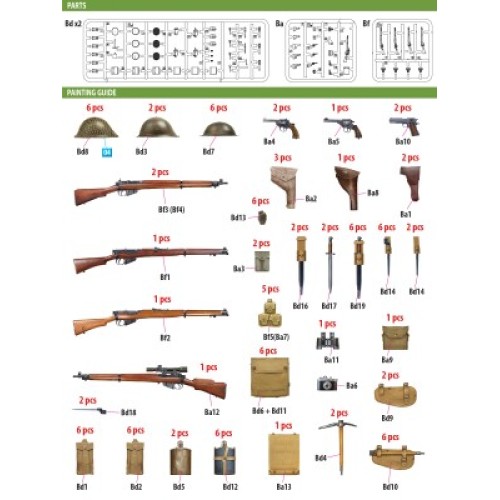 Фигуры и миниатюры Сборная модель 1:35 Британское пехотное оружие и снаряжение МиниАрт 35368