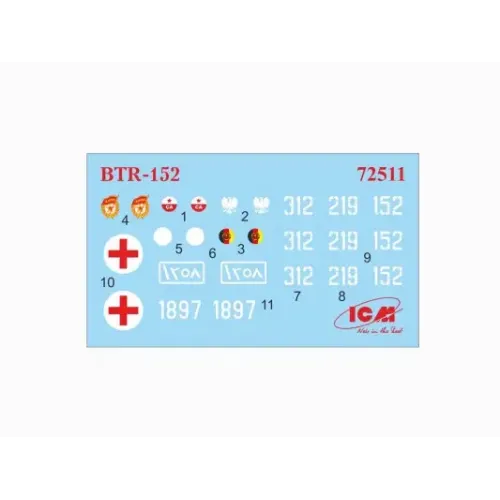 Бронетехника и артиллерия ICM72511 BTR-152S Soviet armored troop-carrier