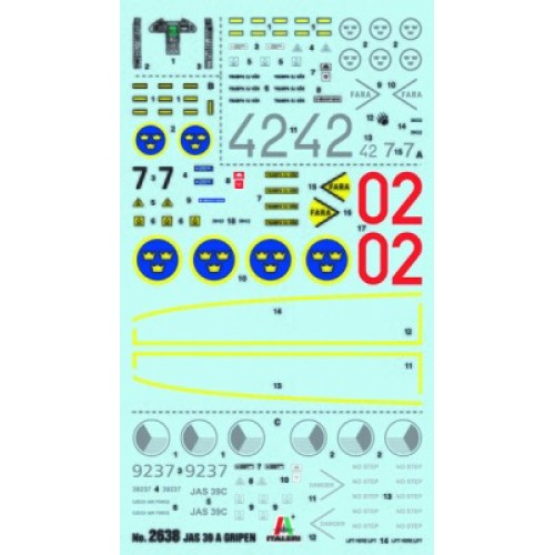 Сборная модель самолета Сборная модель 1:48 самолет JAS 39 A GRIPEN Италери 2638 1:48