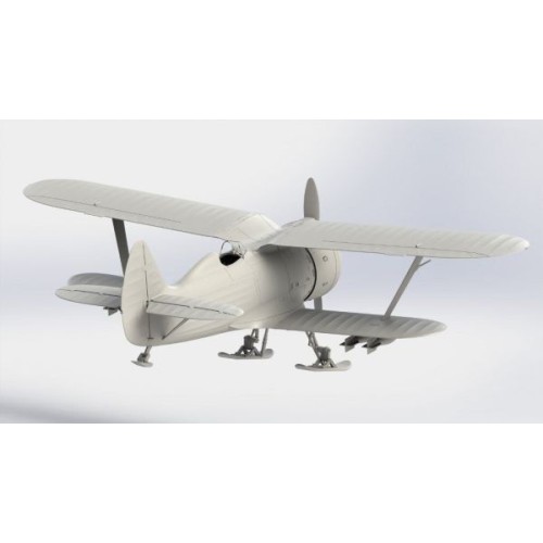 Збірна модель літака Збірна модель 1:32 Радянський винищувач Полікарпов I-153 "Чайка",(зимовий варіант) ICM32011 1:32