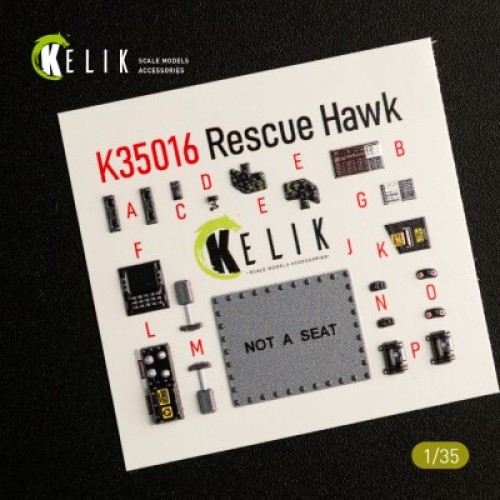 Декали HH-60H Rescue Hawk 3D декаль интерьер для комплекта Kitty Hawk 1:35 КЕЛИК K35016