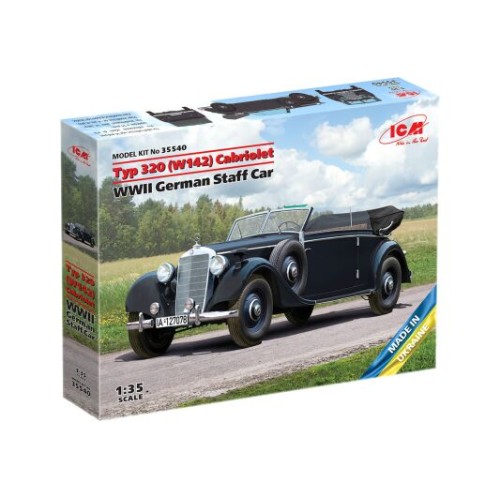 Авто-мото Сборная модель1:35 Немецкий штабной автомобиль Кабриолет 320 (W142) ICM 35540