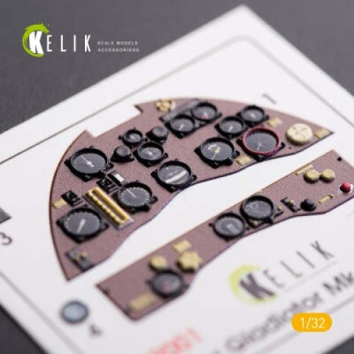 Декали Gloster Gladiator Mk.I:II 3D декаль интерьер для комплекта ICM 1:32 КЕЛИК K32001