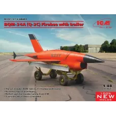 Збірна модель 1:48 БПЛА BQM-34A (Q-2C) Firebee з причепом ICM 48081