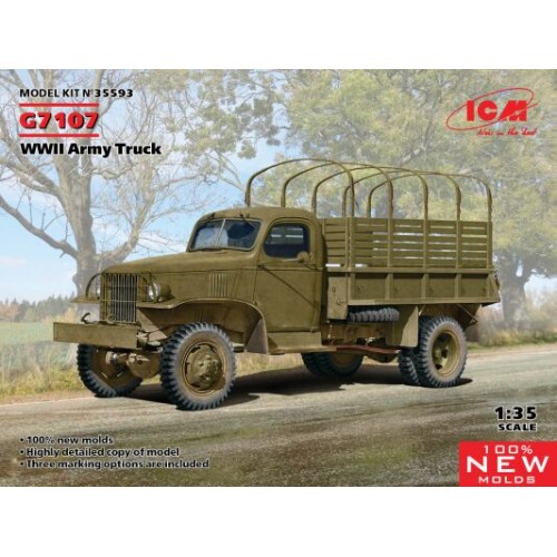 Авто-мото Збірна модель 1:35 Chevrolet G7107 Армійська вантажівка Другої світової війни ICM 35593