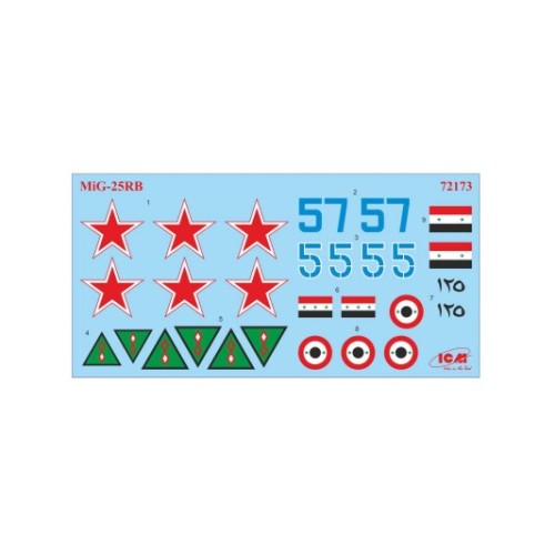 Збірна модель літака Збірна модель 1:72 Радянський літак-розвідник Міг-25 РБ ICM 72173 1:75