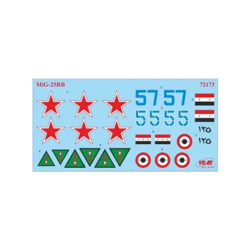 Збірна модель літака Збірна модель 1:72 Радянський літак-розвідник Міг-25 РБ ICM 72173 1:75