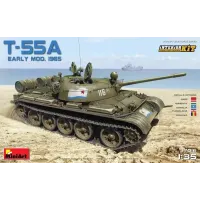 Збірна модель 1:35 Танк Т-55А ранніх випусків 1965 року з інтер'єром MiniArt 37016