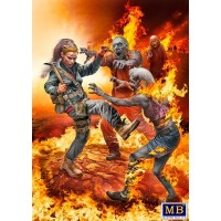 Збірна модель 1:35 Комплект Zombieland Series комплект №4 Zombie Hunter: Дорога до волі! Останній шанс! MasterBox 35244