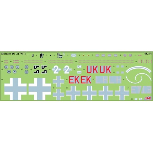 Сборная модель самолета Сборная модель 1:48 Немецкий бомбардировщик Do 217M-1 ICM 48274 1:48