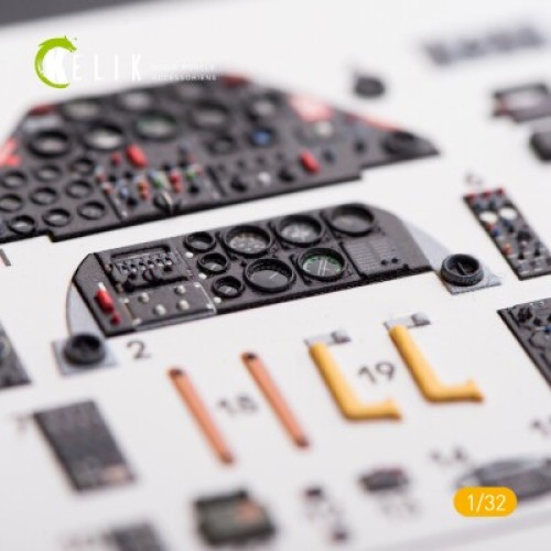 Декали AH-1G Cobra 3D декаль интерьер для комплекта ICM 1:32 КЕЛИК K32003