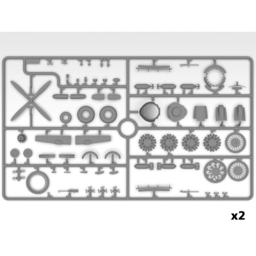 Сборная модель самолета Сборная модель 1:48 Самолет B-26B Marauder з пілотами та наземним персоналом ВПС США ICM 48322 1:48