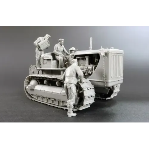 Бронетехника и артиллерия Американский тяжелый трактор с буксирной лебедкой и фигурами экипажа 1:35