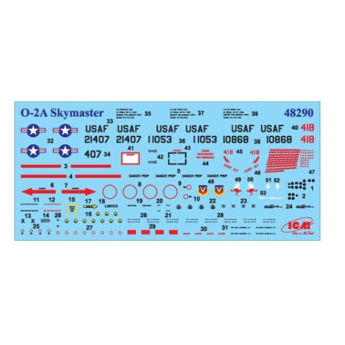 Сборная модель самолета Сборная модель 1:48 Самолет Cessna O-2A Skymaster ICM 48290 1:48
