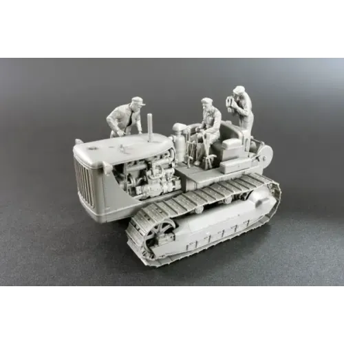 Бронетехника и артиллерия Американский тяжелый трактор с буксирной лебедкой и фигурами экипажа 1:35