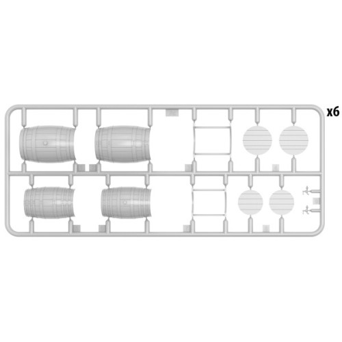 Строения и элементы Сборная модель 1:35 Набор Деревянные бочки среднего размера МиниАрт 35630