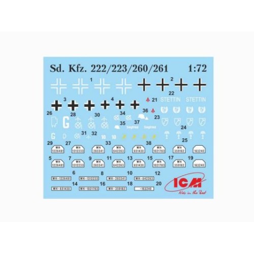 Бронетехніка та артилерія Збірна модель 1:72 Німецький бронеавтомобіль Sd.Kfz.261 ICM 72441