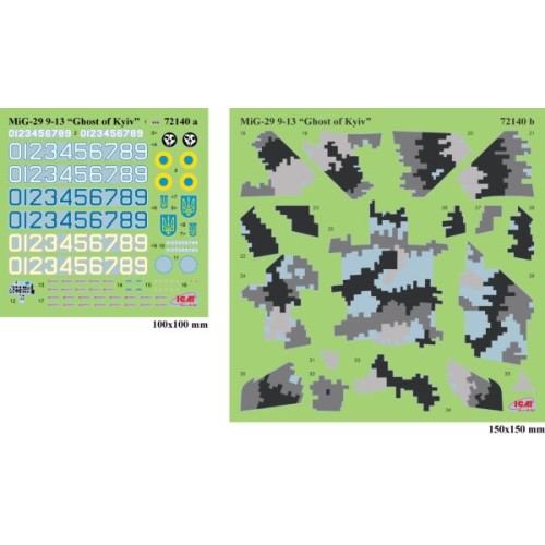 Сборная модель самолета Сборная модель 1:72 «Охотник за РЛС», МиГ-29 "9-13" украинский истребитель с ракетами HARM ICM 72143 1:72