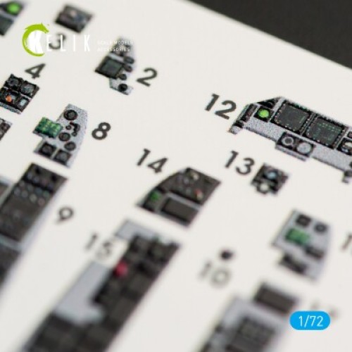 Декалі F-16D Fighting Falcom 3D декаль інтер'єр для комплекту Kinetic 1:72 KELIK K72011