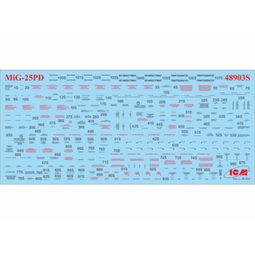 Збірна модель літака Збірна модель 1:48 Літак МіГ-25 ПД ICM 48903 1:48