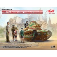 Збірна модель 1:35 Танк FCM 36 з французьким танковим екіпажем ICM 35338