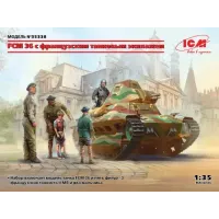 Легкий танк сопровождения FCM 36 с экипажем