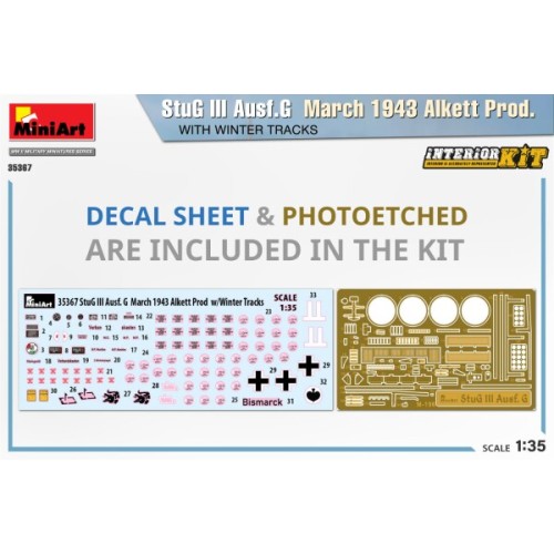 Бронетехника и артиллерия Немецкая САУ StuG III Ausf. G Март 1943 г. производства завода Alkett. На зимних катках с интерьером