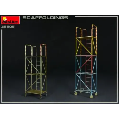 Набори деталіровки Збірна модель 1:35 Набір будівельні ліса Miniart 35605