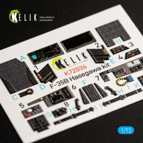 Декалі F-35B 3D декаль інтер'єр для комплекту Hasegawa 1:72 KELIK K72036
