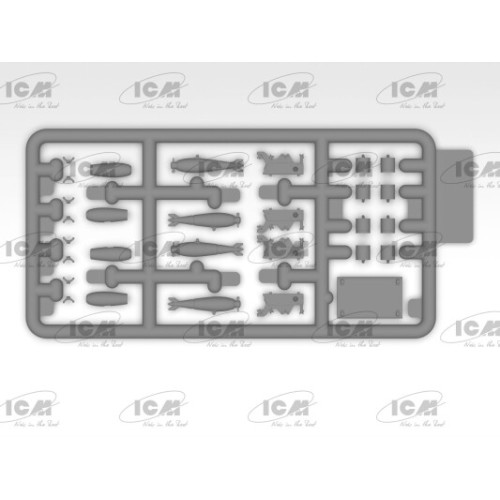 Сборная модель самолета Сборная модель 1:32 Британский учебный самолет DH. 82A Tiger Moth с бомбами ICM 32038