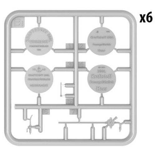 Наборы деталировки Сборная модель 1:35 Набор Немецкие 200-литровые бочки для горючего Миниарт 35597