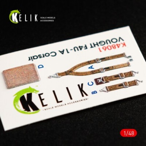 Декали F4U-1A Corsair 3D декаль интерьер для комплекта Tamiya 1:48 КЕЛИК K48061