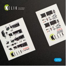 F-16I Sufa 3D декаль интерьер для комплекта Kinetic 1:72 КЕЛИК K72016